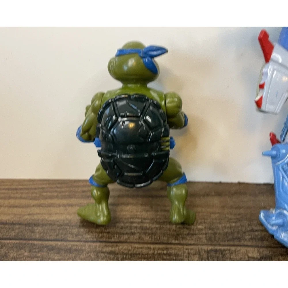 Vintage TMNT Broken Damaged Action Figure Lot Wyrm Cyber Samurai Ace Duck Leo